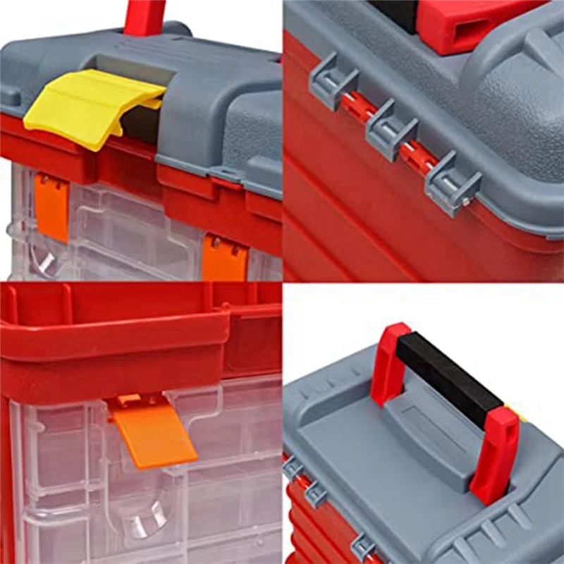 Multifunctional Storage Box With 4 Layers And 72 Compartments Can Place Screws, Nuts And Wrenches Capacity Stool Carrying Handle
Multifunctional Storage Box With 4 Layers And 72 Compartments Can Place Screws, Nuts And Wrenches Capacity Stool Carrying Handle