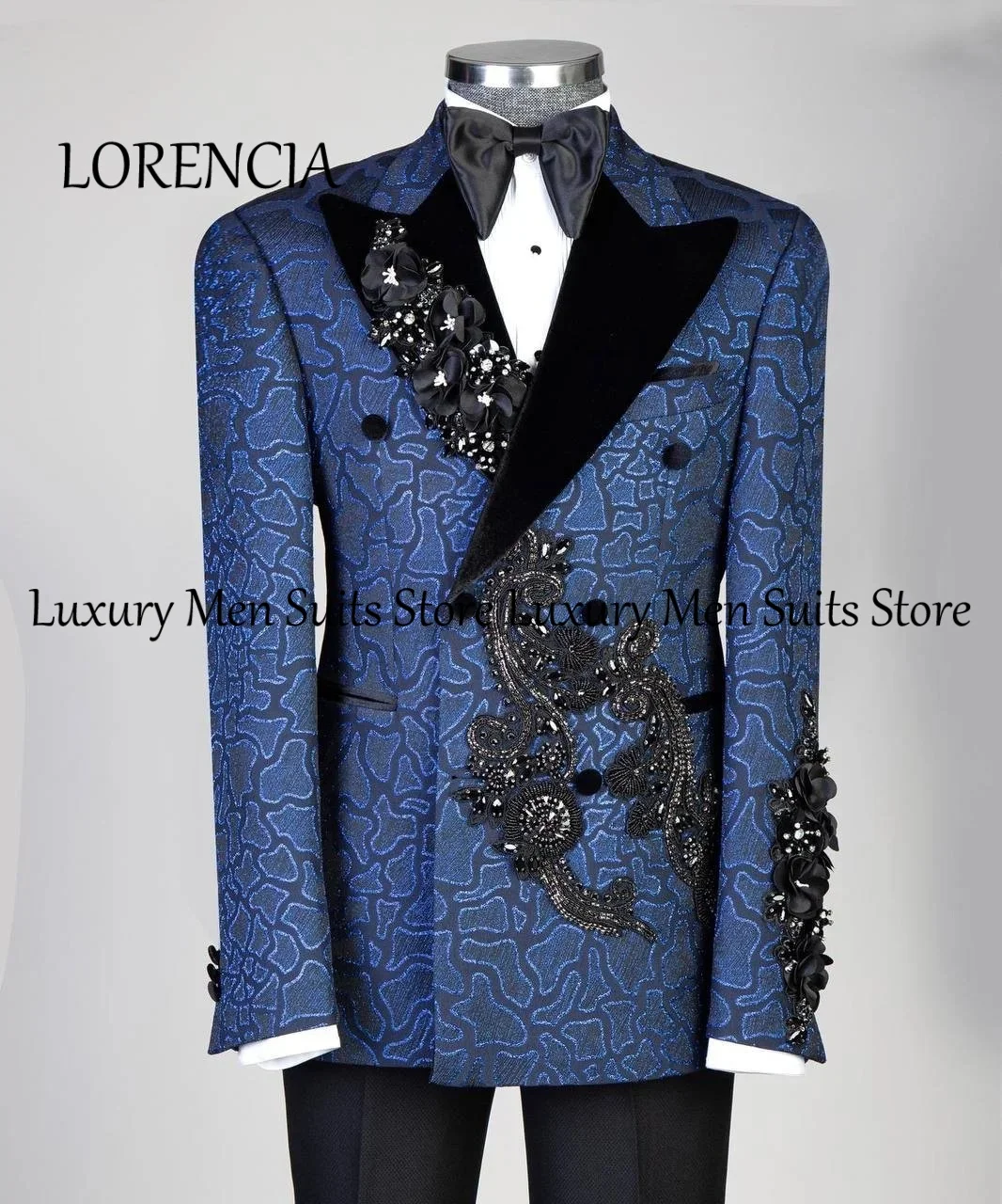 Luxury Crystals Men's Suit 2 Pieces Sets Male Prom Blazers Formal Diamond Peaked Lapel Groom Wedding Tuxedos Slim Fit Costume
Luxury Crystals Men's Suit 2 Pieces Sets Male Prom Blazers Formal Diamond Peaked Lapel Groom Wedding Tuxedos Slim Fit Costume