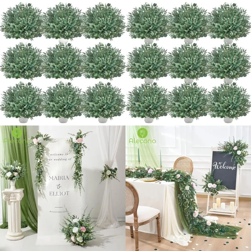 4 Varieties of 300 Artificial Eucalyptus Stems, Mixed Greenery for Floral Arrangements, Weddings, or Party Decor
4 Varieties of 300 Artificial Eucalyptus Stems, Mixed Greenery for Floral Arrangements, Weddings, or Party Decor