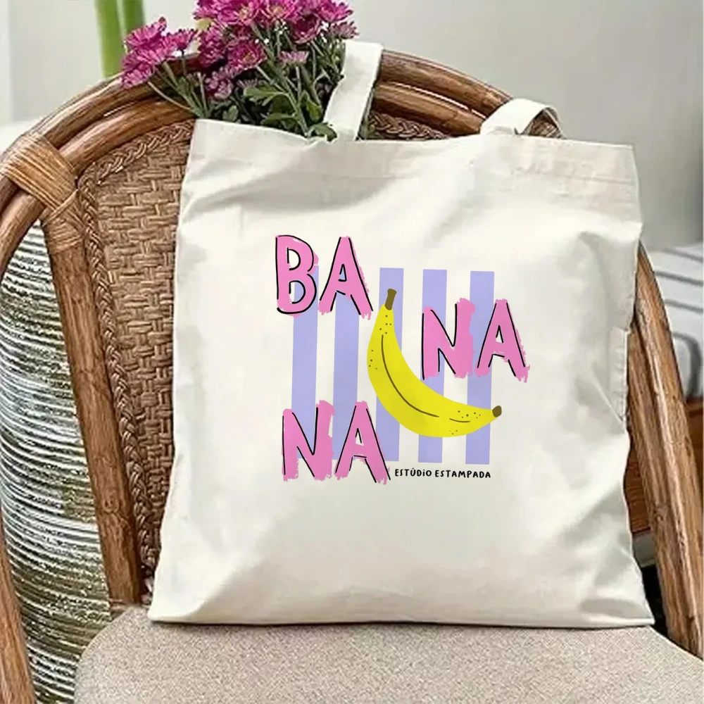Banana Fruit Canvas Tote Bag Cute Retro Yellow Graphic Print Aesthetic Purple Stripe Shoulder Purse Reusable Beach Shopping
Banana Fruit Canvas Tote Bag Cute Retro Yellow Graphic Print Aesthetic Purple Stripe Shoulder Purse Reusable Beach Shopping