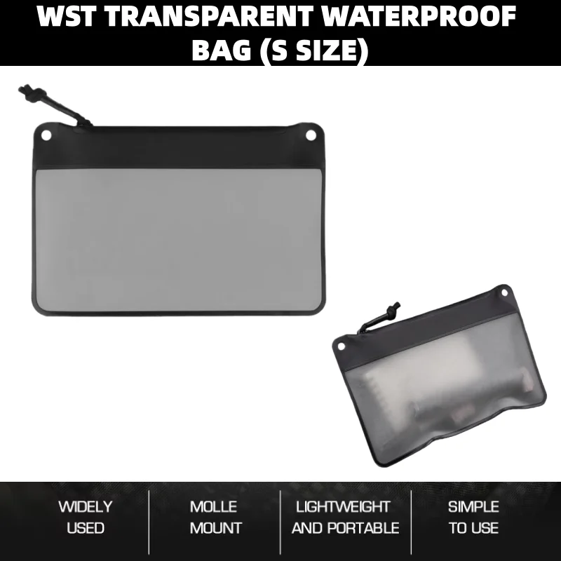 Outdoor transparent waterproof bag (S), outdoor hiking transparent camping waterproof bag
Outdoor transparent waterproof bag (S), outdoor hiking transparent camping waterproof bag