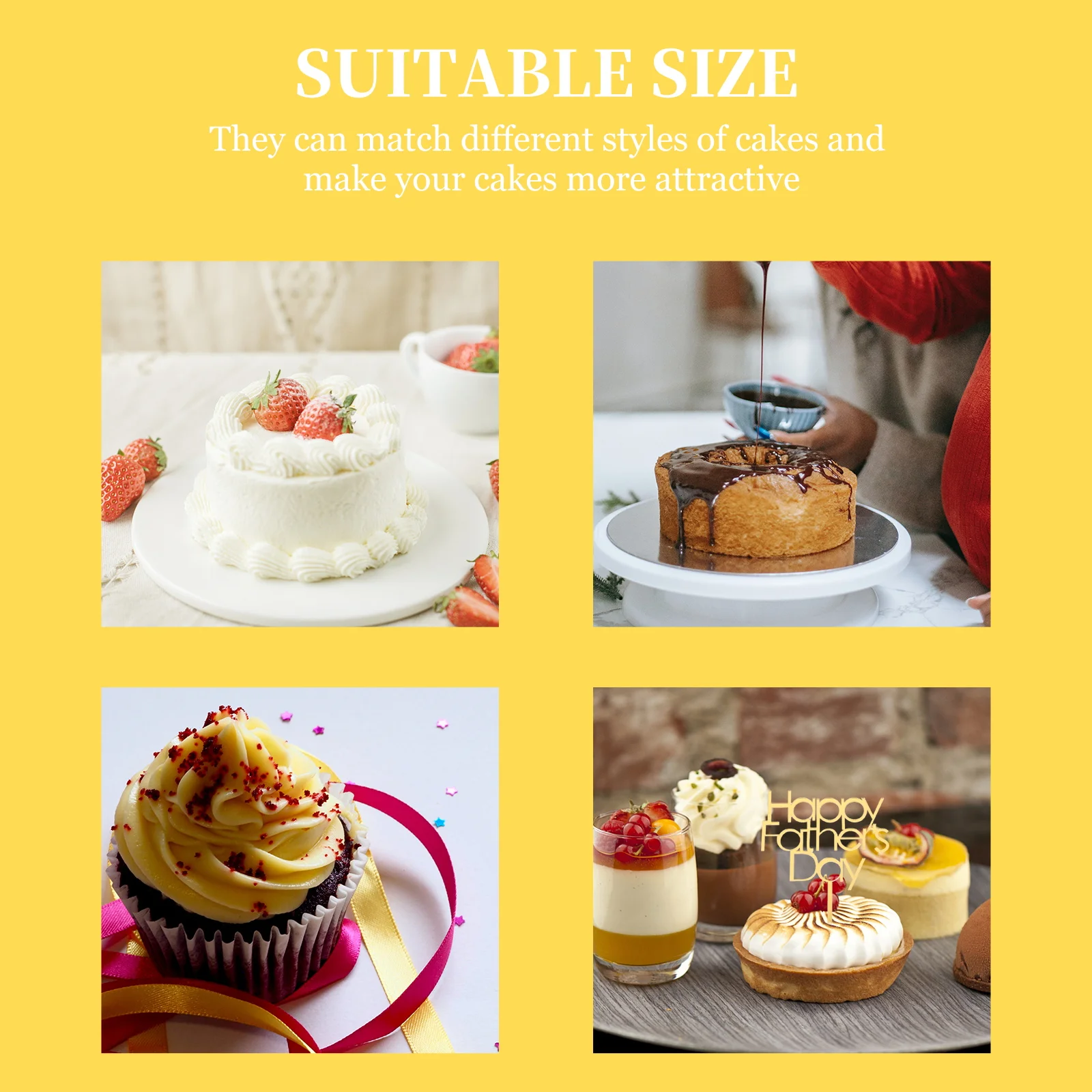 10pcs Acrylic Cake Toppers Unique Appearance Father Birthday Decorations Eco Friendly Safe Food Insert DIY Cake Accessories
10pcs Acrylic Cake Toppers Unique Appearance Father Birthday Decorations Eco Friendly Safe Food Insert DIY Cake Accessories