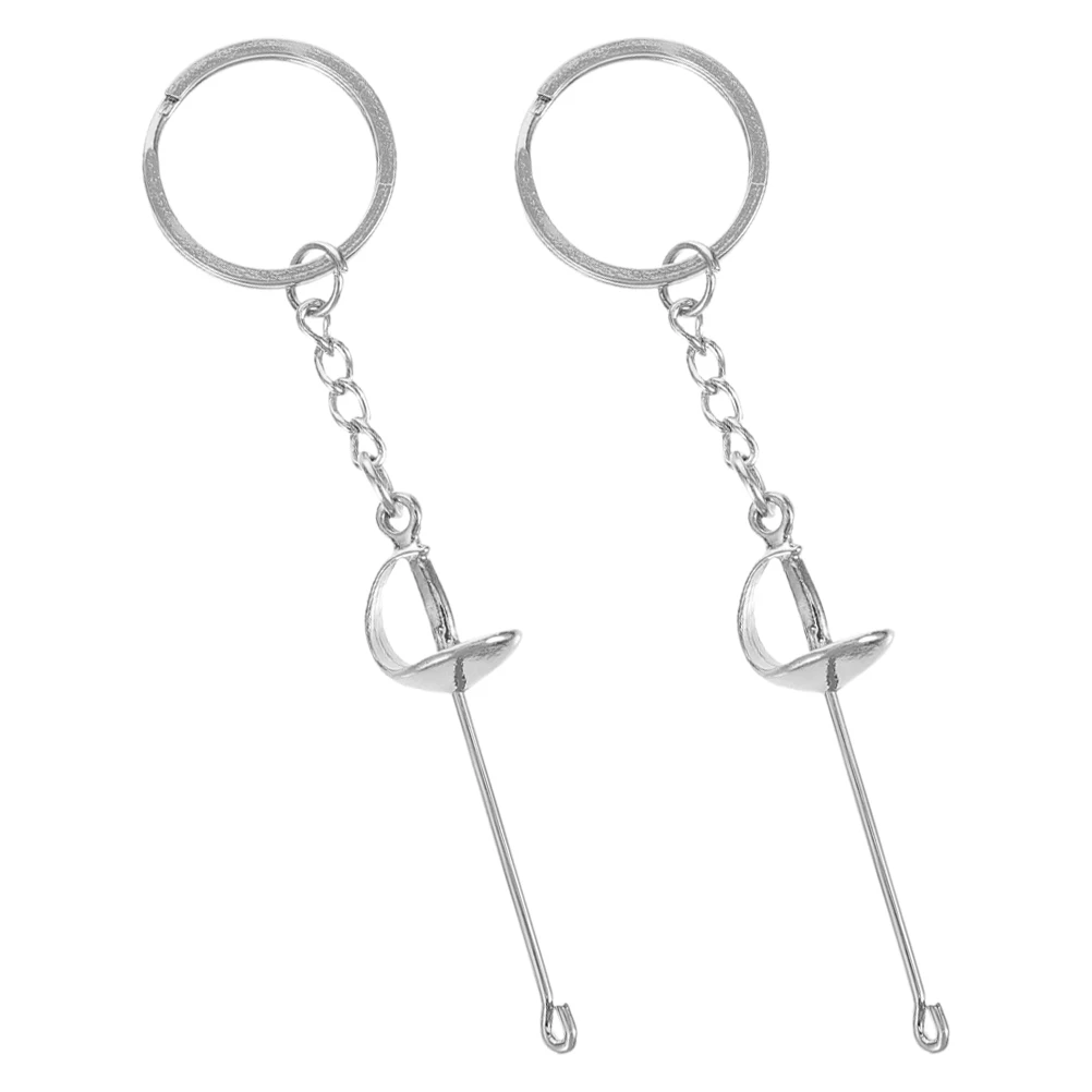 2 Pcs Keychain Silver Epee Lightweight Compact Decorative Fencing Key Rings Decorative Metal Keychains Backpack Rings Gifts
2 Pcs Keychain Silver Epee Lightweight Compact Decorative Fencing Key Rings Decorative Metal Keychains Backpack Rings Gifts