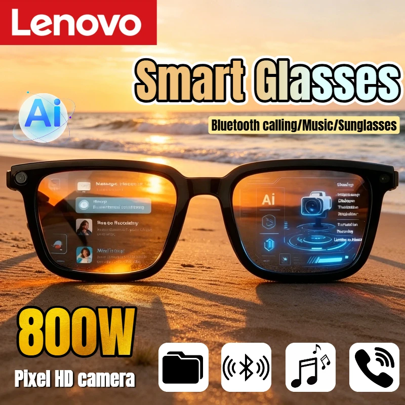 Lenovo AI Smart Glasses AI Translation 8MP HD Camera 4K Shooting Image Bluetooth Call Recording Music Smart Sunglasses 2026 New
Lenovo AI Smart Glasses AI Translation 8MP HD Camera 4K Shooting Image Bluetooth Call Recording Music Smart Sunglasses 2026 New