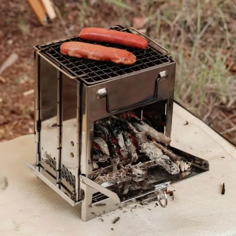 Outdoor Portable Mini Foldable Stainless Steel Stove - Charcoal & Firewood Stove for Grilling, Barbecuing & Heating 
Outdoor Portable Mini Foldable Stainless Steel Stove - Charcoal & Firewood Stove for Grilling, Barbecuing & Heating
