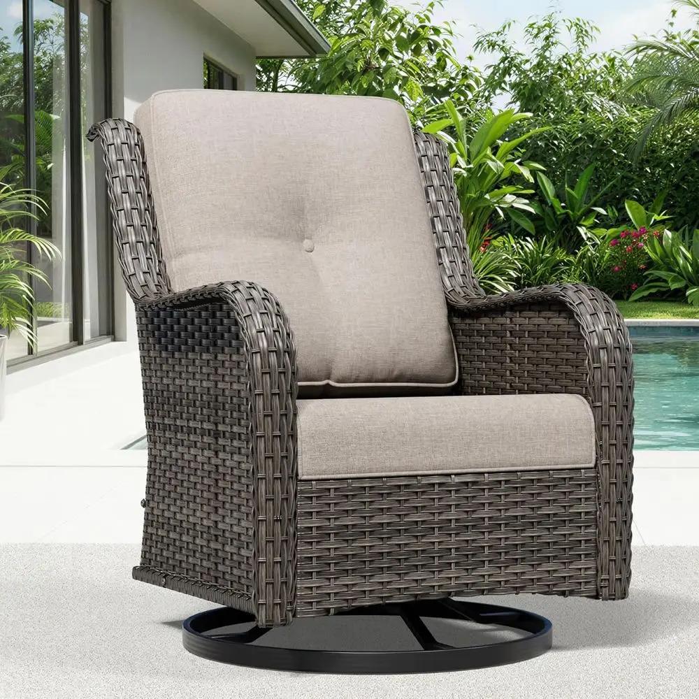 Outdoor Swivel Rocker Patio Chairs, Wicker Patio Furniture with High Back, Deep Seating, Wide Armrest, Thickened Cushions, Outdo
Outdoor Swivel Rocker Patio Chairs, Wicker Patio Furniture with High Back, Deep Seating, Wide Armrest, Thickened Cushions, Outdo