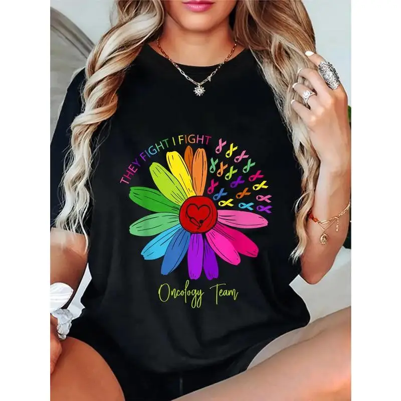 "Oncology Team T-Shirt for Women | Cancer Awareness Sunflower Graphic Tee | They Fight I Fight Support Gift"
"Oncology Team T-Shirt for Women | Cancer Awareness Sunflower Graphic Tee | They Fight I Fight Support Gift"