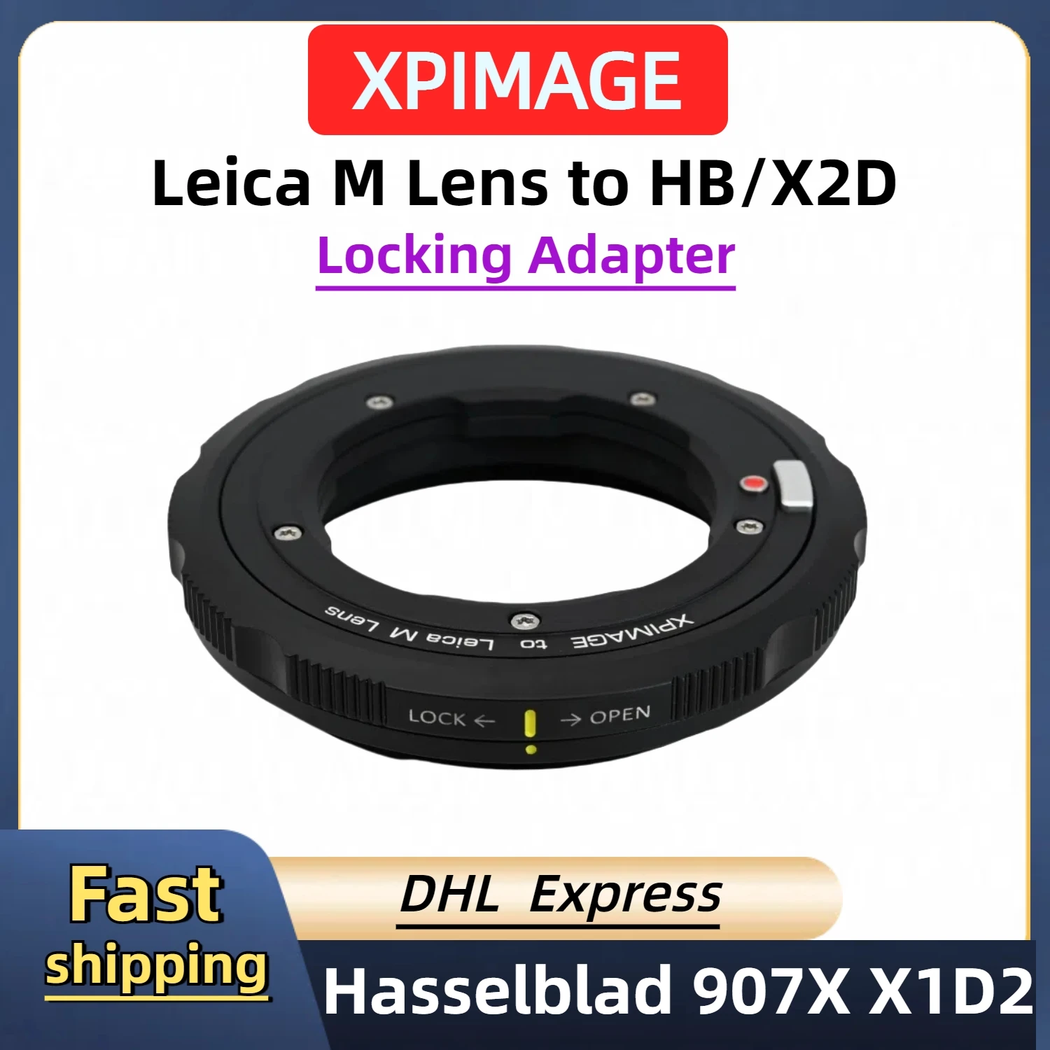 Адаптер XPimage для объектива Leica L/M к камере HASSELBLAD 907X X2D X1D, крепление Leica M к XCD, адаптер блокировки L/M-X1D 907X X2D
Адаптер XPimage для объектива Leica L/M к камере HASSELBLAD 907X X2D X1D, крепление Leica M к XCD, адаптер блокировки L/M-X1D 907X X2D