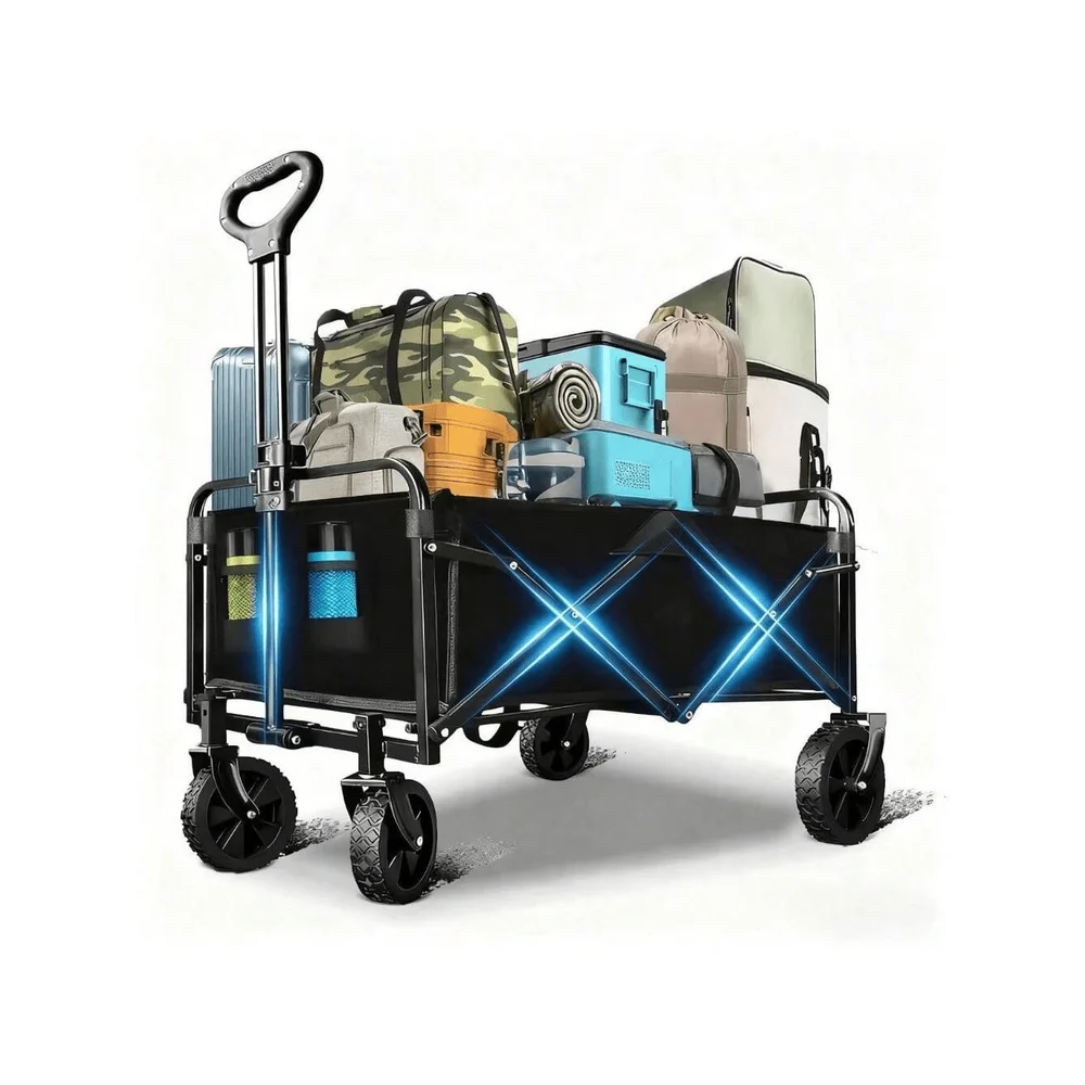 Heavy Duty Collapsible Wagon Cart 360lbs Load Capacity, AllTerrain Wheels, Folding Utility Wagon For Beach, Camping, Garden Gro
Heavy Duty Collapsible Wagon Cart 360lbs Load Capacity, AllTerrain Wheels, Folding Utility Wagon For Beach, Camping, Garden Gro