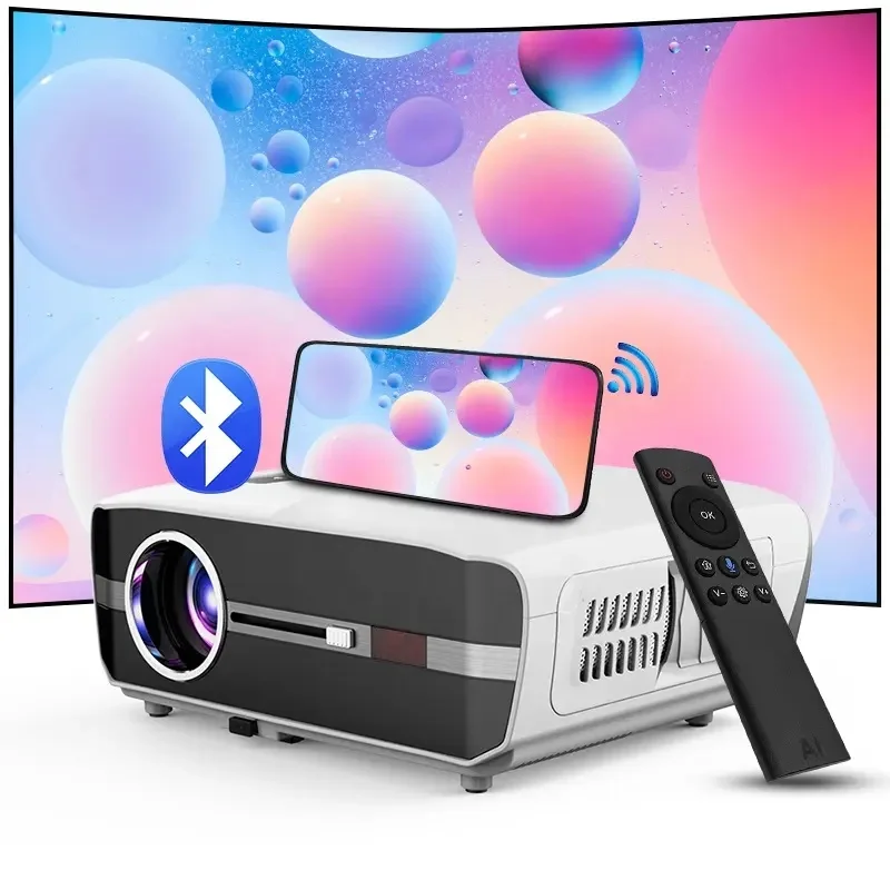 Hot Sale Smart Android 5G WiFi Wireless Projector 4K Mobile Projector With Full HD 1920x1080 Resolution