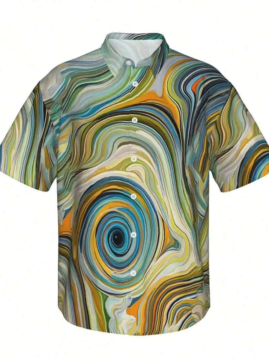 3D Printed Abstract Swirl Pattern Casual Short Sleeve Button Up Mens Shirt Breathable Summer Top
3D Printed Abstract Swirl Pattern Casual Short Sleeve Button Up Mens Shirt Breathable Summer Top