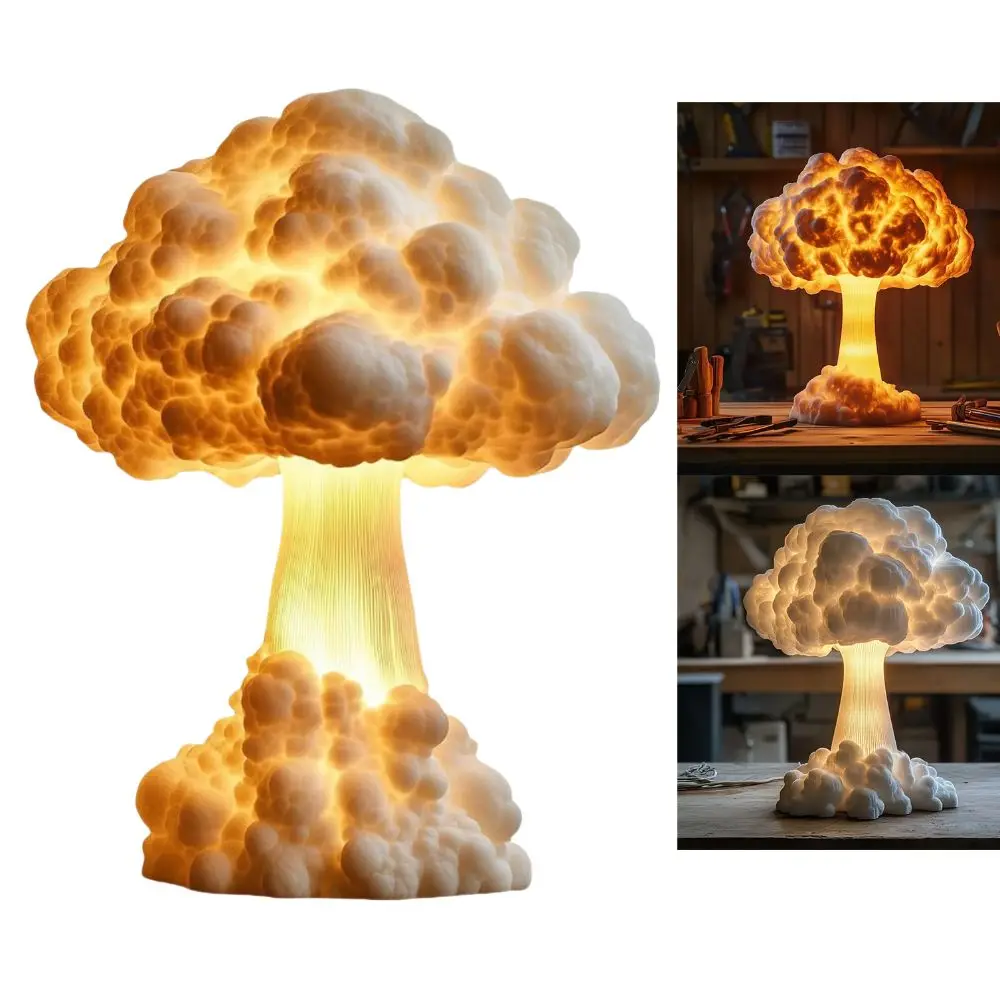 3D Mushroom Cloud Table Lamp Handmade Simulation Atomic Bomb Blast Night Light Resin Multipurpose LED Reading Light Desk Decor
3D Mushroom Cloud Table Lamp Handmade Simulation Atomic Bomb Blast Night Light Resin Multipurpose LED Reading Light Desk Decor