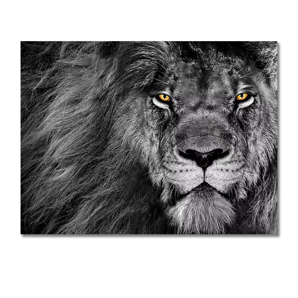 Black White Animal Lion Oil Painting Print Art Canvas Poster for Living Room Decoration Home Wall Decor Picture
Black White Animal Lion Oil Painting Print Art Canvas Poster for Living Room Decoration Home Wall Decor Picture