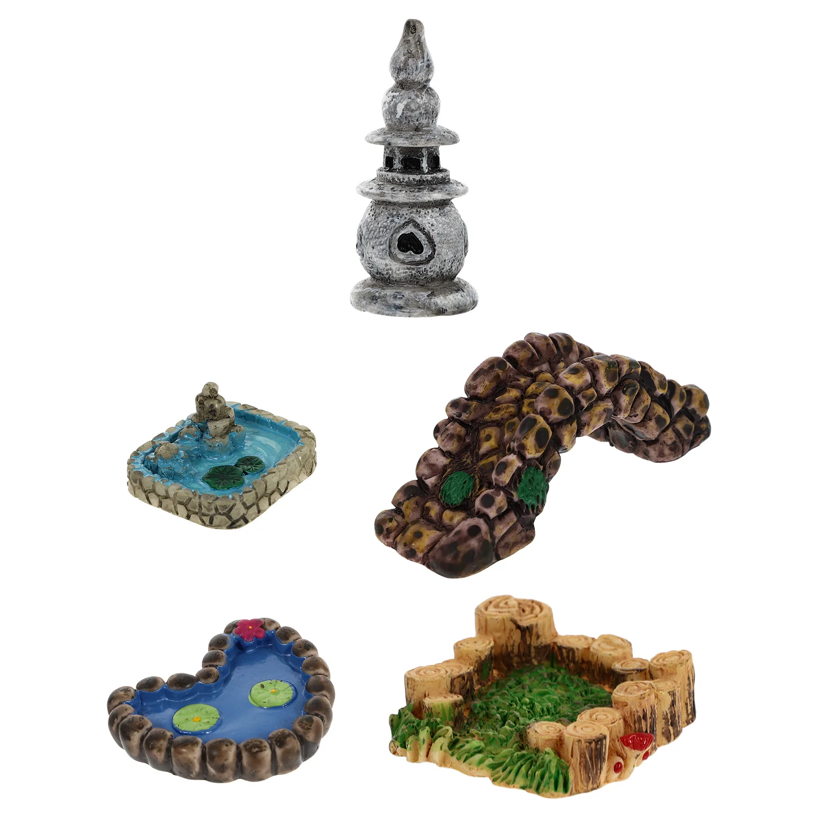 5 pcs Micro Landscape Decor Resin Mini Garden Ornament For Balcony Yard Potted Plants Bonsai Diy Home Decor Lawn Accessories
5 pcs Micro Landscape Decor Resin Mini Garden Ornament For Balcony Yard Potted Plants Bonsai Diy Home Decor Lawn Accessories