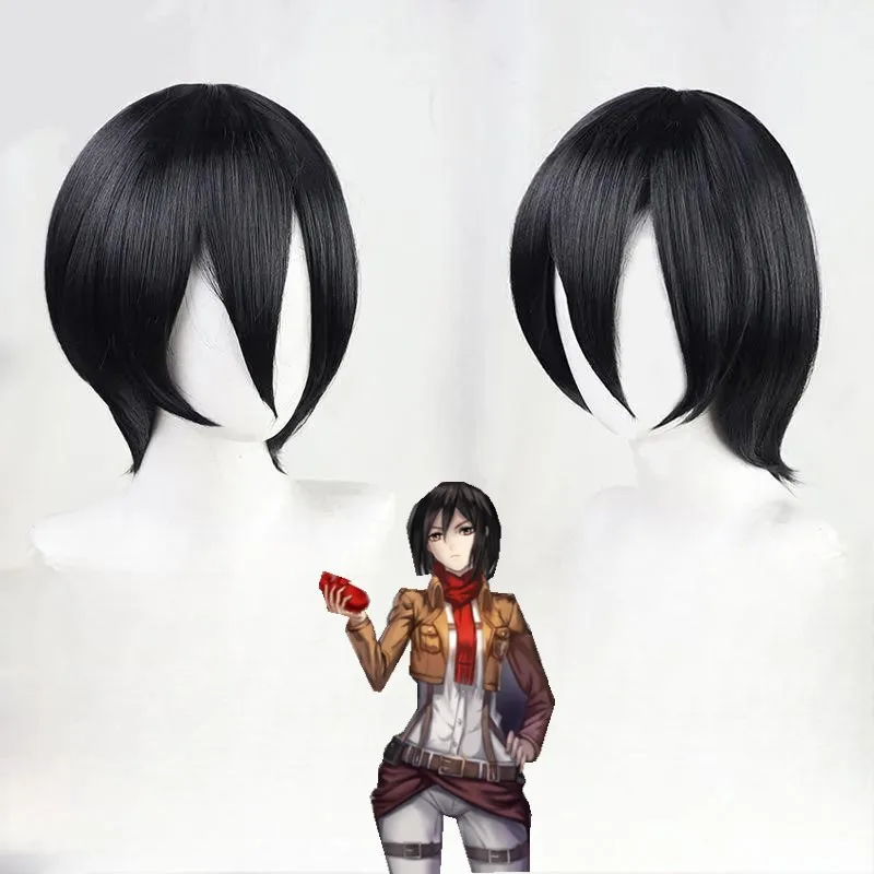 Mikasa Cos Wig, Black Face-Framed Universal Anime Hairpiece
Mikasa Cos Wig, Black Face-Framed Universal Anime Hairpiece