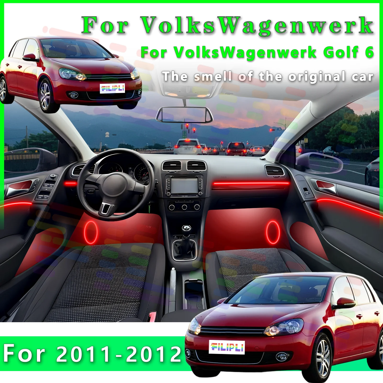 FILIPLI для Volkswagen Golf 6, внутренняя светодиодная экологическая световая лента с ярким 64-цветным освещением, все варианты красочных для Мор
FILIPLI для Volkswagen Golf 6, внутренняя светодиодная экологическая световая лента с ярким 64-цветным освещением, все варианты красочных для Мор