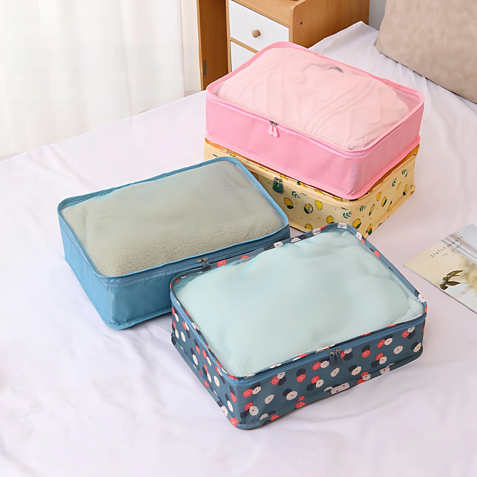 Travel Portable Large Capacity Clothing Storage Bag for Luggage Carry on Suitcase Organizing Bag Easy to Carry Pure Color Jap...
Travel Portable Large Capacity Clothing Storage Bag for Luggage Carry on Suitcase Organizing Bag Easy to Carry Pure Color Jap...