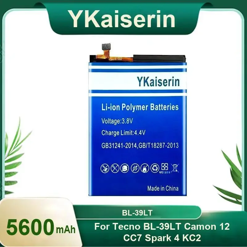 Аккумулятор YKaiserin BL-39LT 5600 мАч для Tecno Camon 12 Camon12 CC7 Spark 4 KC2 Spark4 KC2, аккумулятор для мобильного телефона, гарантия 2 года
Аккумулятор YKaiserin BL-39LT 5600 мАч для Tecno Camon 12 Camon12 CC7 Spark 4 KC2 Spark4 KC2, аккумулятор для мобильного телефона, гарантия 2 года