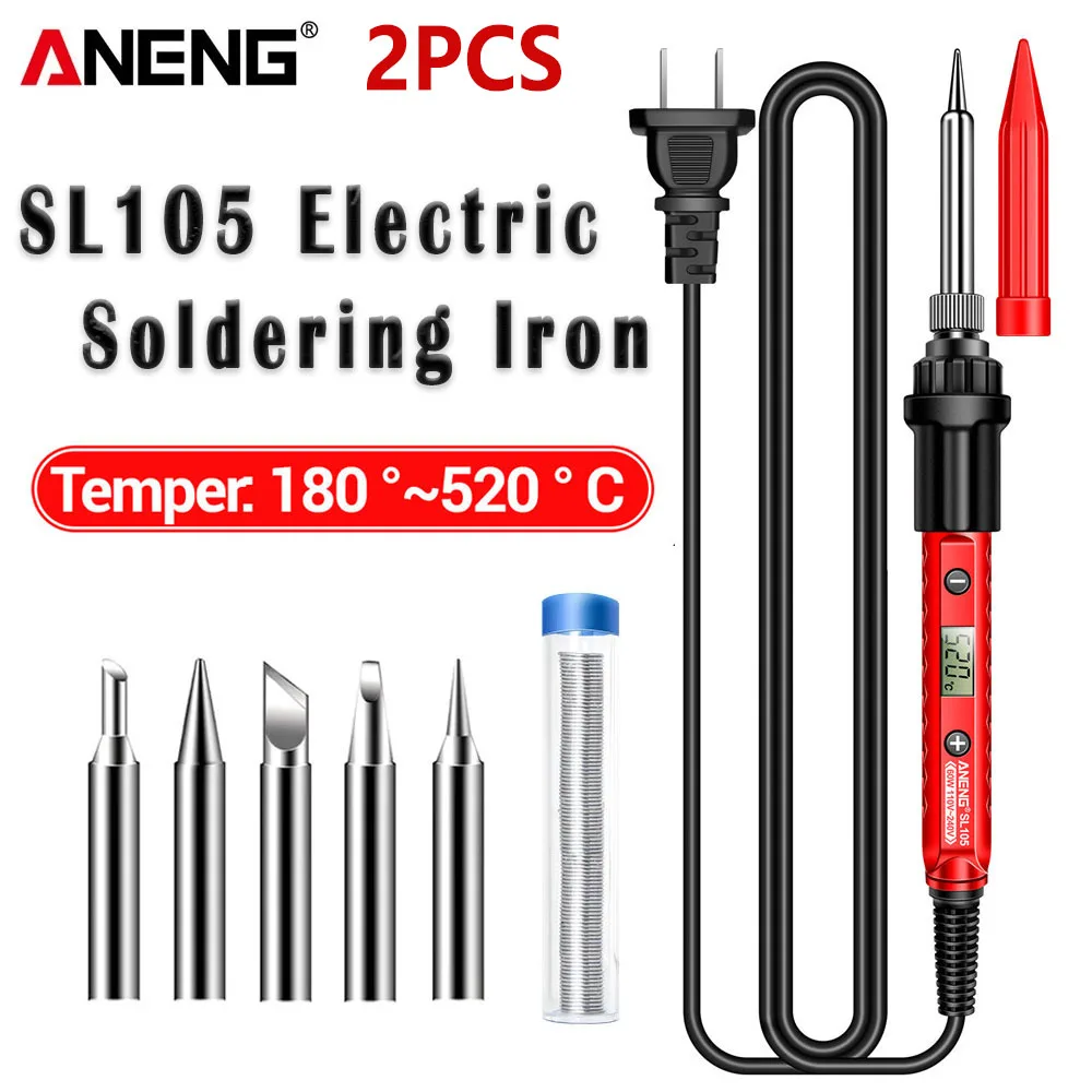 ANENG SL104/SL105 Электрический паяльник Профессиональный 110 В/220 В Регулируемая температура ЕС/США Портативный комплект Сварочный припой Ремонт
ANENG SL104/SL105 Электрический паяльник Профессиональный 110 В/220 В Регулируемая температура ЕС/США Портативный комплект Сварочный припой Ремонт
