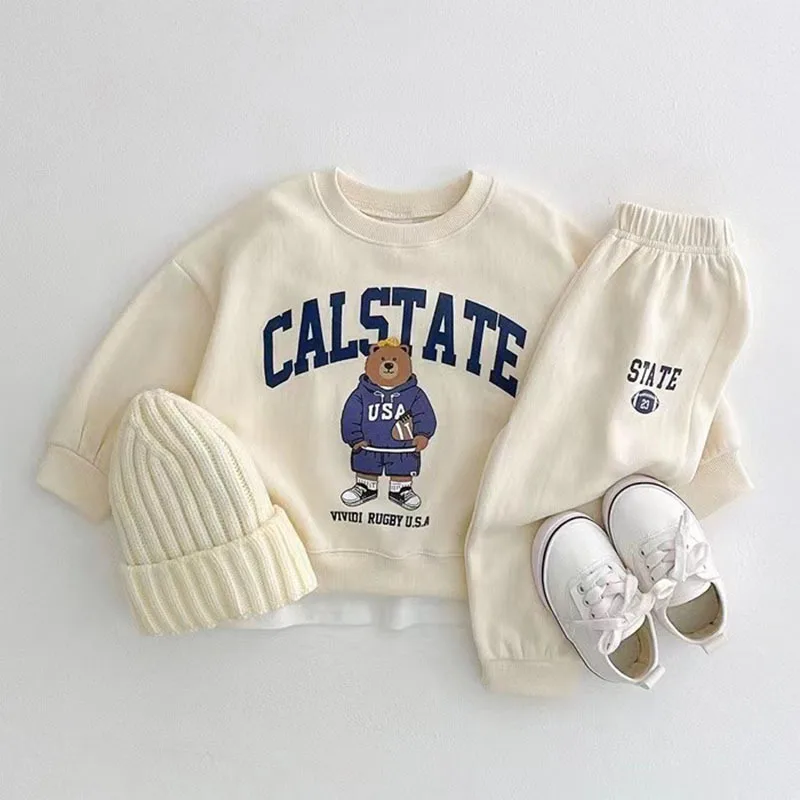 2023 Baby Boys Girls Clothes Sets Bear Long Sleeve Sweatshirt + Loose Pants 2Pcs Suits Kids Sports Suit Toddler Tracksuit Set
2023 Baby Boys Girls Clothes Sets Bear Long Sleeve Sweatshirt + Loose Pants 2Pcs Suits Kids Sports Suit Toddler Tracksuit Set