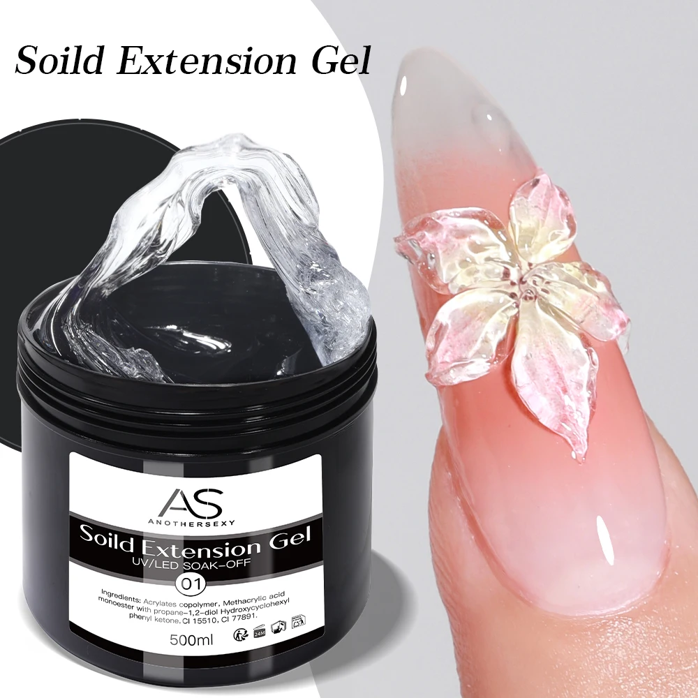 AS Hema Tpo Free 500ml Clear Non Stick Hand Extension Gel 3D Shaping Sculpting Carving Nail Art Builder Solid Hard Gel for Nails
AS Hema Tpo Free 500ml Clear Non Stick Hand Extension Gel 3D Shaping Sculpting Carving Nail Art Builder Solid Hard Gel for Nails