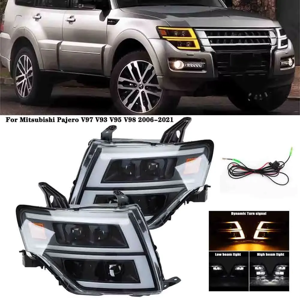 car Headlights For Pajero V93 V97 V87 2009-2021 LED Projetor head Lamps Daytime Running Light Automotive Accessories pair 
car Headlights For Pajero V93 V97 V87 2009-2021 LED Projetor head Lamps Daytime Running Light Automotive Accessories pair