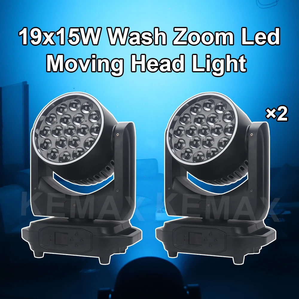 2Pcs 250W Zoom Wash Moving Head Lights DMX512 19X15W RGBW Voice Control LED Beam Stage Lighting for DJ Party Disco Nightclub Bar
2Pcs 250W Zoom Wash Moving Head Lights DMX512 19X15W RGBW Voice Control LED Beam Stage Lighting for DJ Party Disco Nightclub Bar