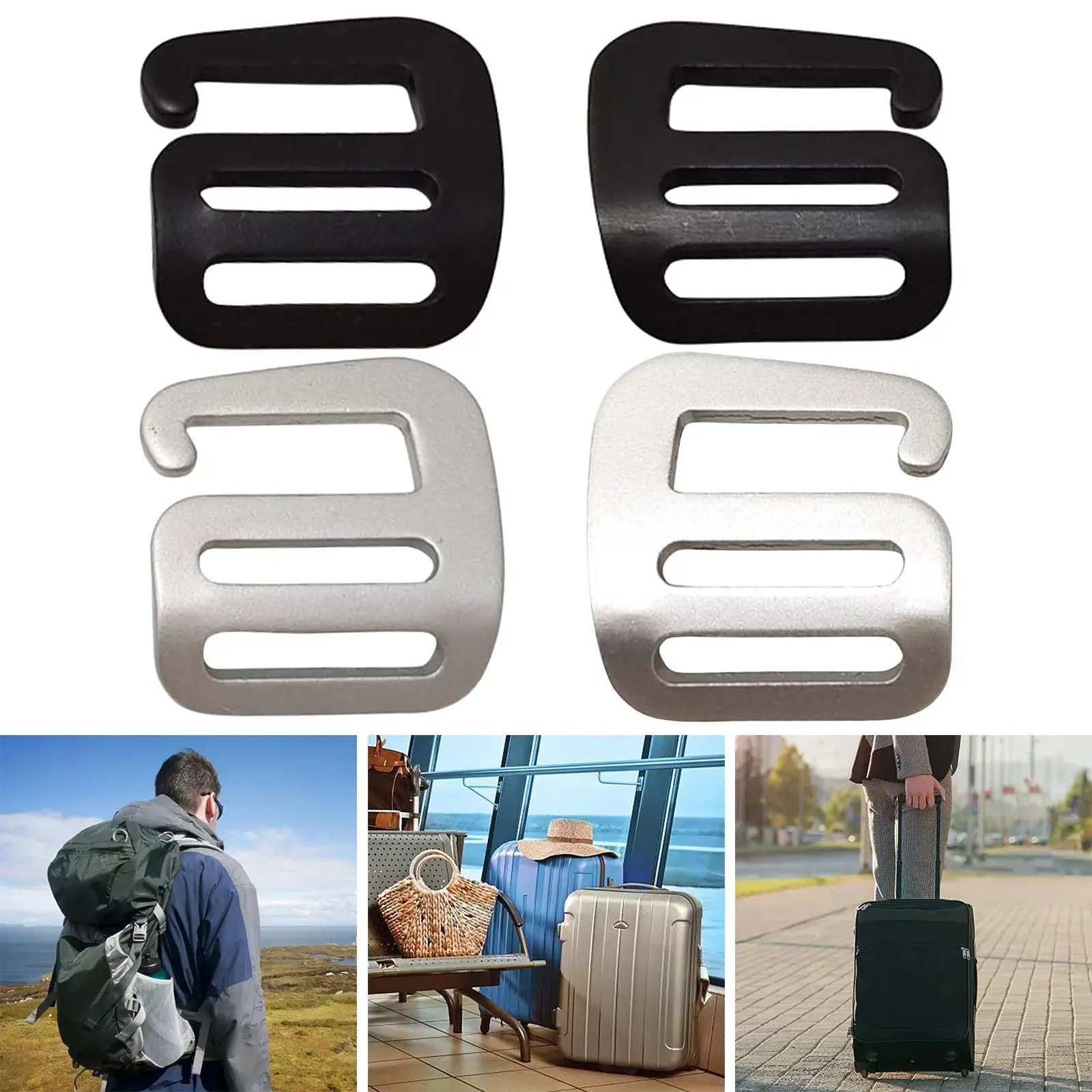G Hook Webbing Buckle Adjustable Aluminium Alloy Carabiner Strap Survival Clip for Hiking Rope Bag
G Hook Webbing Buckle Adjustable Aluminium Alloy Carabiner Strap Survival Clip for Hiking Rope Bag