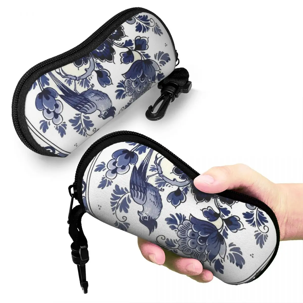 DUTCH BLUE DELFT Vintage Blue Bird And Flowers Print Shell Glasses Case Protector Sunglasses Box Women Men Soft Eyeglass Bag
DUTCH BLUE DELFT Vintage Blue Bird And Flowers Print Shell Glasses Case Protector Sunglasses Box Women Men Soft Eyeglass Bag