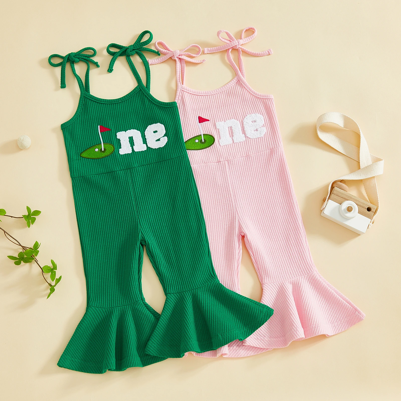 Baby Girls Jumpsuit, Tie-up Spaghetti Straps Embroidery Letters Birthday Romper Clothes 6M-18M
Baby Girls Jumpsuit, Tie-up Spaghetti Straps Embroidery Letters Birthday Romper Clothes 6M-18M