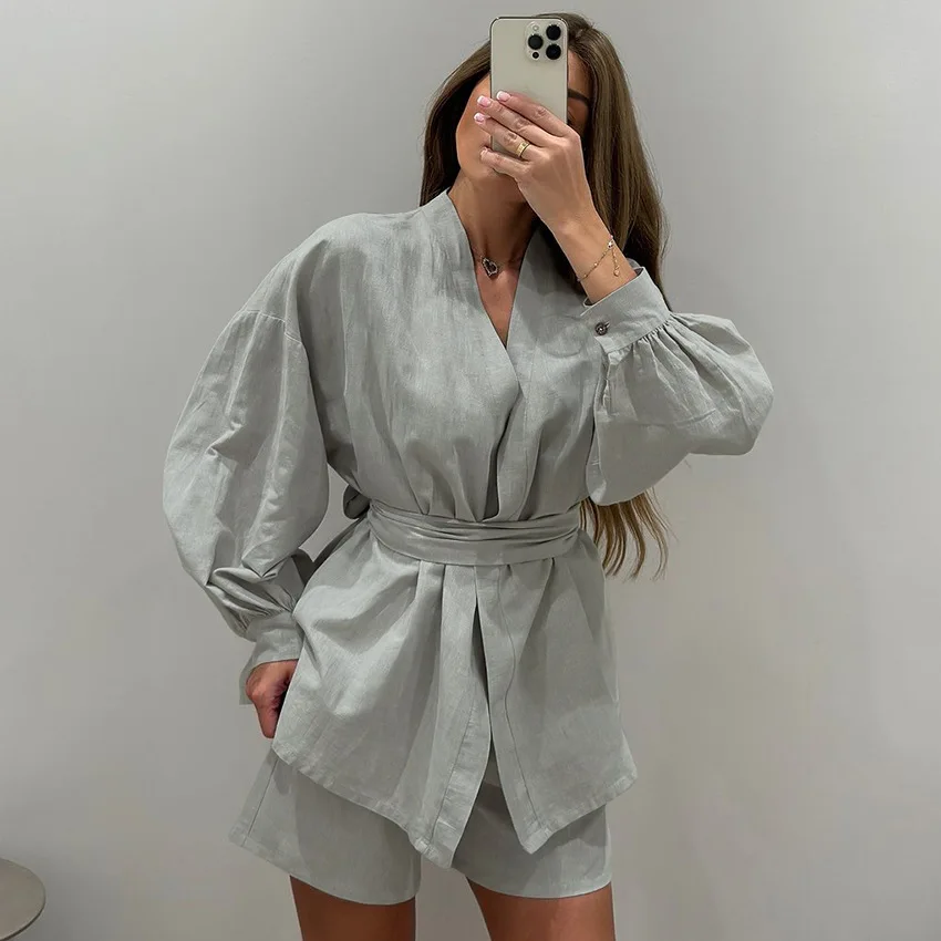Loose and Comfortable Pure Cotton Breathable Seven-quarter Sleeve Shorts Pajama Set, Loungewear
Loose and Comfortable Pure Cotton Breathable Seven-quarter Sleeve Shorts Pajama Set, Loungewear