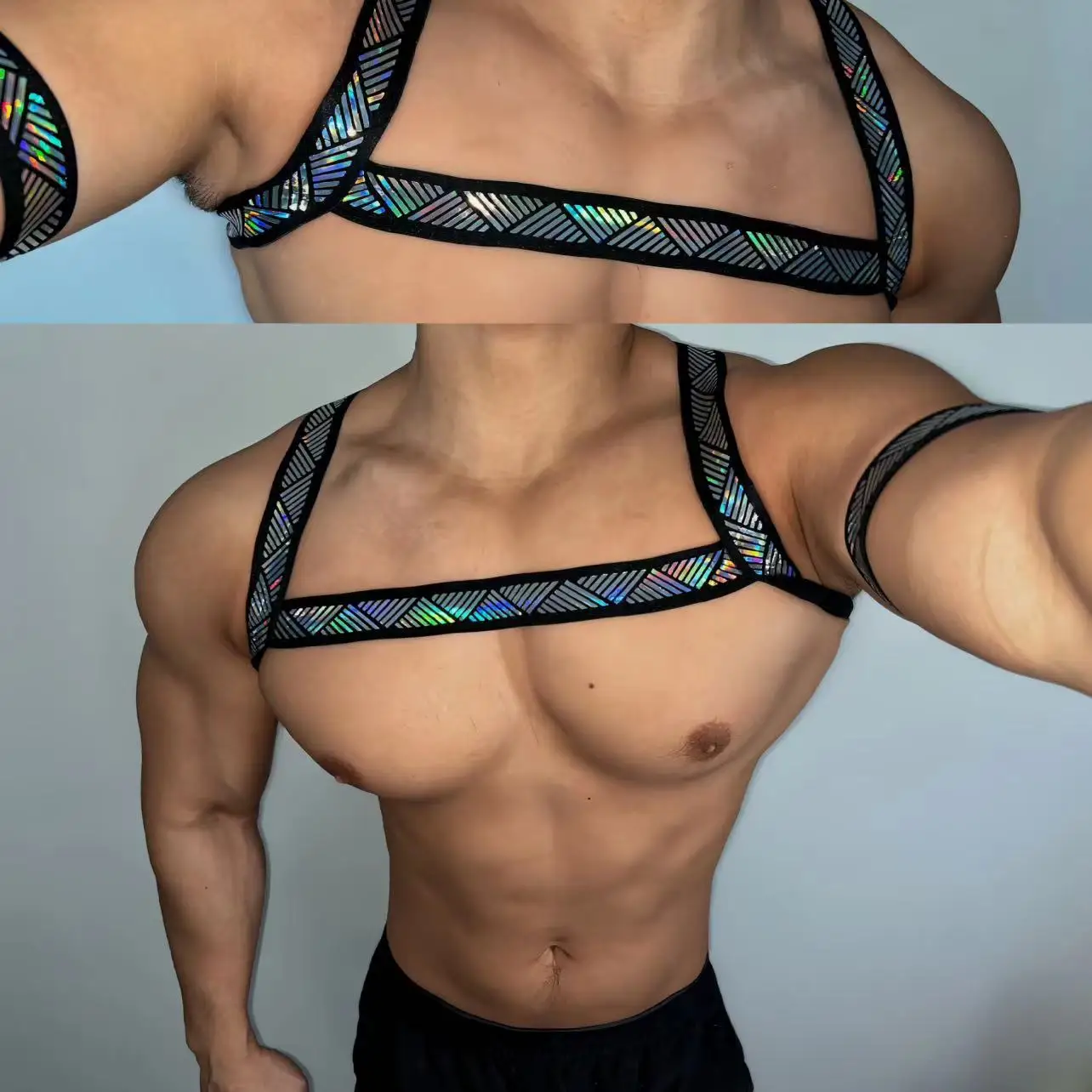Mirror Chest Strap Muscle Man Gogo Dancer Performance Clothing Pole Dance Costume Elastic Band Male Party Accessories
Mirror Chest Strap Muscle Man Gogo Dancer Performance Clothing Pole Dance Costume Elastic Band Male Party Accessories