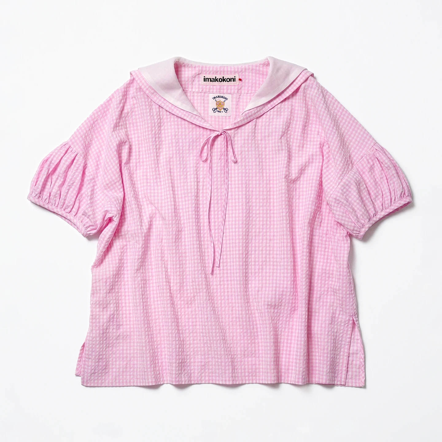 Pink checkered shirt women's imakokoni summer original Japanese literary style navy collar loose short sleeved shirt 265430
Pink checkered shirt women's imakokoni summer original Japanese literary style navy collar loose short sleeved shirt 265430