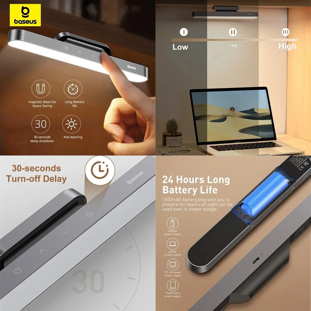 desk lampsLED Desk Lamp Rechargeable Touch Control Dimmable Night Light Magnetic Hanging Reading Light for Home Office Study
desk lampsLED Desk Lamp Rechargeable Touch Control Dimmable Night Light Magnetic Hanging Reading Light for Home Office Study