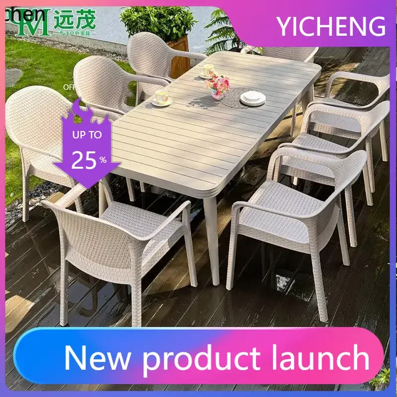 LYY outdoor aluminum alloy long table courtyard villa garden outdoor leisure table and chairs
LYY outdoor aluminum alloy long table courtyard villa garden outdoor leisure table and chairs