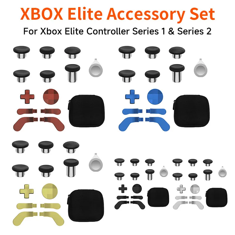14-in-1 for Xbox One Elite Series 2 Controller Accessory Kit Metal D-Keys Trigger Paddles Repair Kit Gamepad Thumbstick Grip
14-in-1 for Xbox One Elite Series 2 Controller Accessory Kit Metal D-Keys Trigger Paddles Repair Kit Gamepad Thumbstick Grip