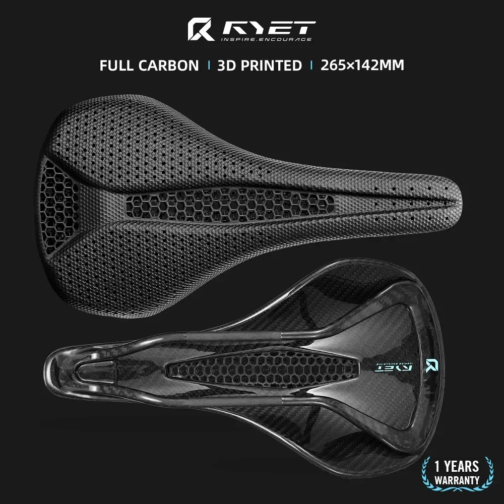 2025 RYET 3D Printed Full Carbon Bike Saddle 265mm*142 Bicycle Seat MTB Gravel Road Wide Seating 7*9mm Cycling Cushion Parts
2025 RYET 3D Printed Full Carbon Bike Saddle 265mm*142 Bicycle Seat MTB Gravel Road Wide Seating 7*9mm Cycling Cushion Parts