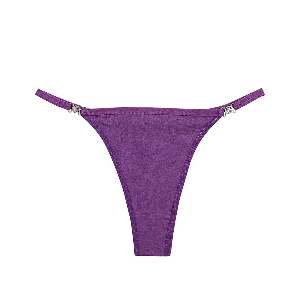 Comfortable Cotton Crotch Rhinestone Thongs Traceless Low Waist Bikini Briefs Solid Color Underpants T-back Panties Daily Wear
Comfortable Cotton Crotch Rhinestone Thongs Traceless Low Waist Bikini Briefs Solid Color Underpants T-back Panties Daily Wear