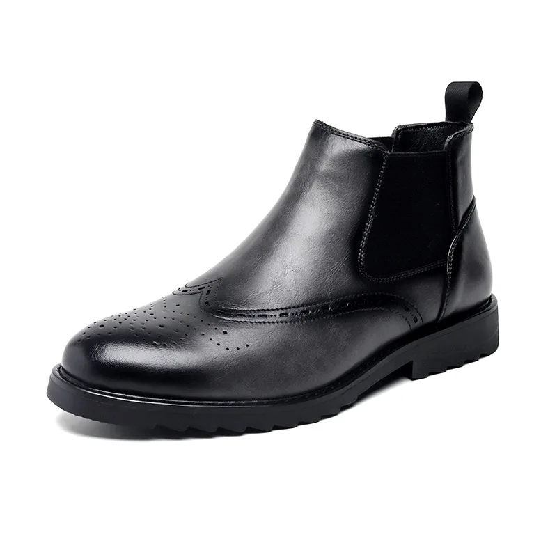 mens fashion wedding party dress chelsea boots carved brogue shoes cowboy genuine leather boot black grey cool ankle botas male
mens fashion wedding party dress chelsea boots carved brogue shoes cowboy genuine leather boot black grey cool ankle botas male