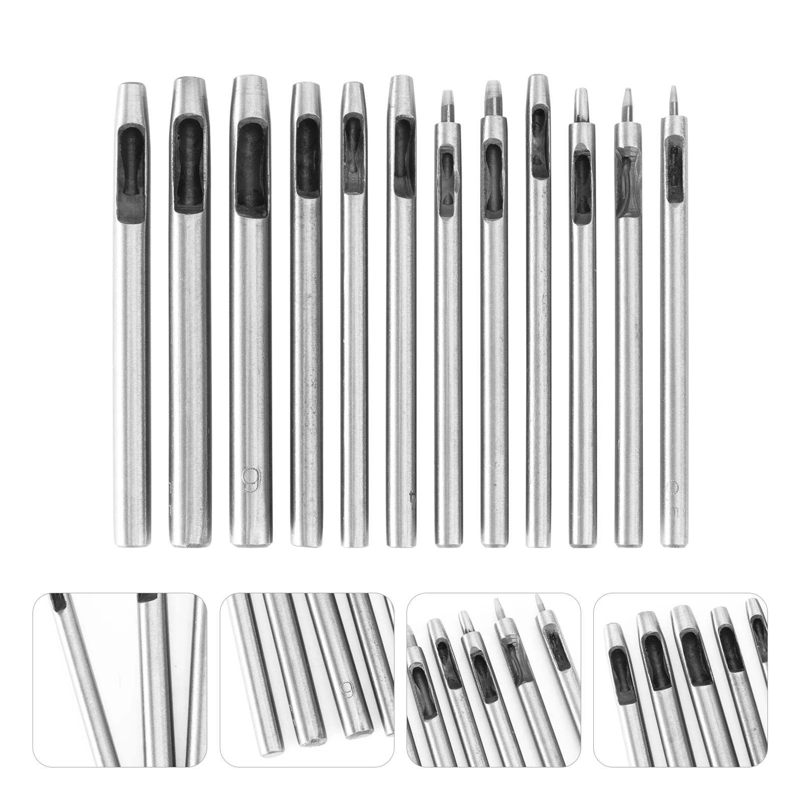 12 pcs Durable Hole Punch Hollow Puncher Belt Cutter Wallet Maker Tool Set Eyelet Equipment For Craft
12 pcs Durable Hole Punch Hollow Puncher Belt Cutter Wallet Maker Tool Set Eyelet Equipment For Craft