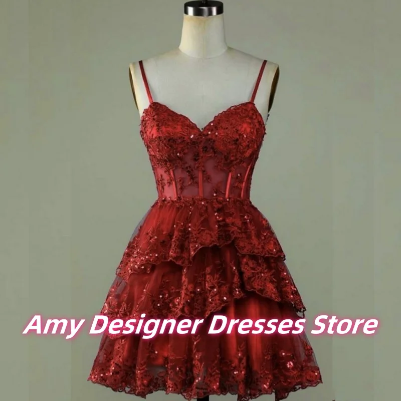 Red Lace Applique Short Prom Dress 2025 Exquisite Sequin Mini Birthday Party Shoot Dress Vestidos De Gala Luxury Customized
Red Lace Applique Short Prom Dress 2025 Exquisite Sequin Mini Birthday Party Shoot Dress Vestidos De Gala Luxury Customized