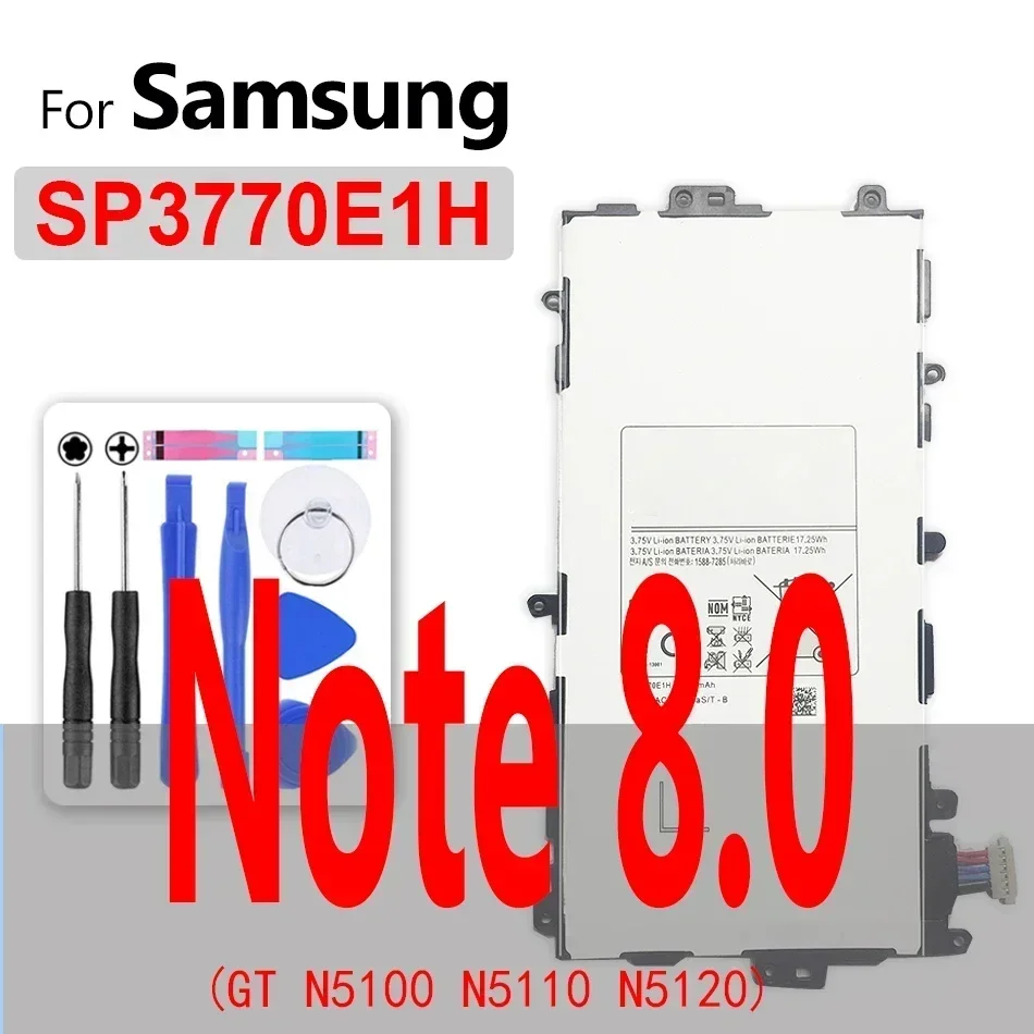 Battery For Samsung Galaxy Note 8.0 10.1 12.2 Pro/Tab 2 3 4 7.0 8.0 Lite Edition SM P3100 P3110 P600 P601 P605 T533 T537 N5110
Battery For Samsung Galaxy Note 8.0 10.1 12.2 Pro/Tab 2 3 4 7.0 8.0 Lite Edition SM P3100 P3110 P600 P601 P605 T533 T537 N5110