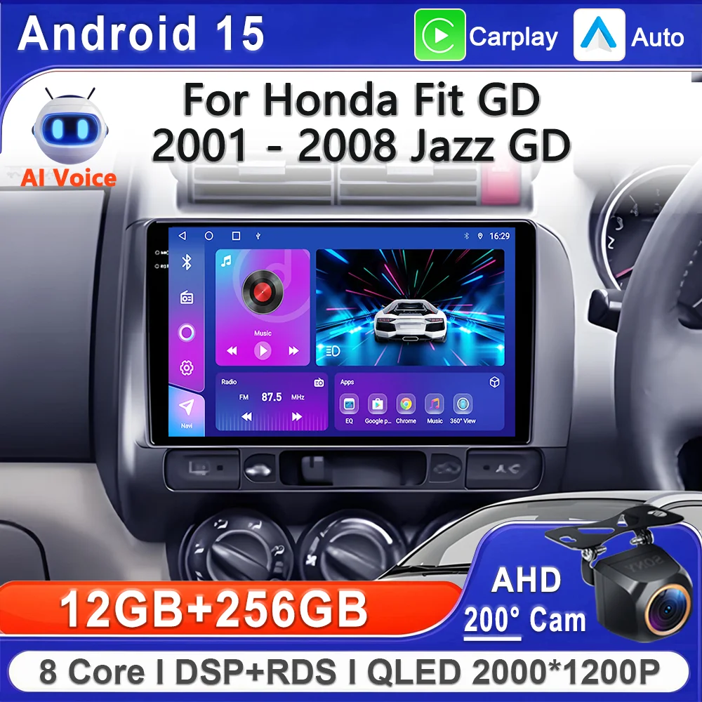 Android 15 2K Incell Screen Multimedia For Honda Fit GD 2001 - 2008 Jazz GD Stereo Head Unit GPS Navigation High-performance DVD
Android 15 2K Incell Screen Multimedia For Honda Fit GD 2001 - 2008 Jazz GD Stereo Head Unit GPS Navigation High-performance DVD