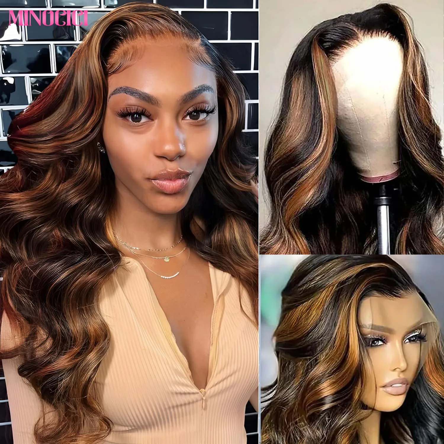 1B/30 Highlight Ombre Body Wave Lace Front Wigs 13x6 HD Transparent Lace Front Wig Human Hair 200% Density For Women 30Inch 13x4
1B/30 Highlight Ombre Body Wave Lace Front Wigs 13x6 HD Transparent Lace Front Wig Human Hair 200% Density For Women 30Inch 13x4