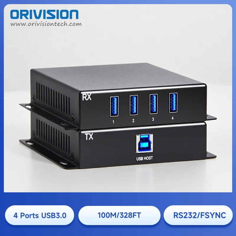 100M/328FT USB3.0 Extender Over Ethernet Cat6a USB2.0/1.1 Extender with RS232/FSYNC
100M/328FT USB3.0 Extender Over Ethernet Cat6a USB2.0/1.1 Extender with RS232/FSYNC