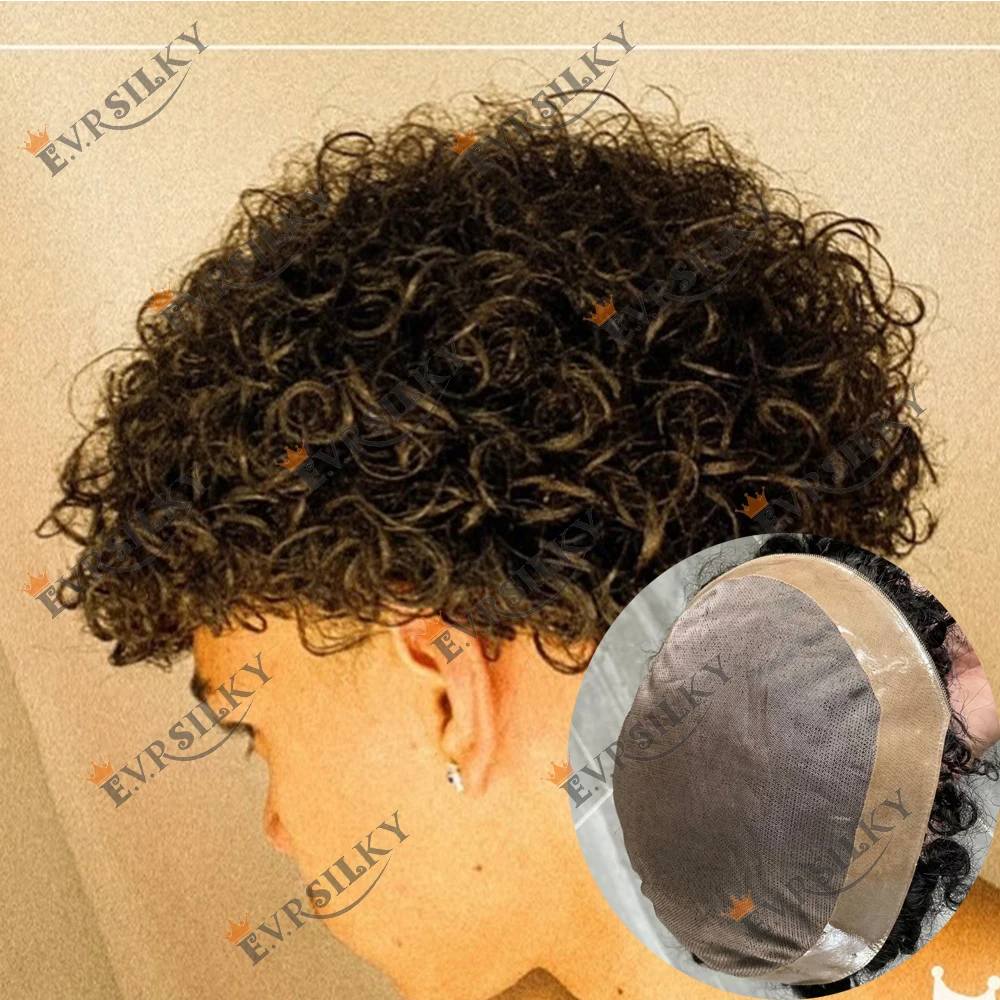 15mm Afro Man Black Curly #4 #2 Brown Blonde Toupee 20mm 24mm Jerry Curl Breathable 100% Human Hair Durable Mono Lace Hairpieces
15mm Afro Man Black Curly #4 #2 Brown Blonde Toupee 20mm 24mm Jerry Curl Breathable 100% Human Hair Durable Mono Lace Hairpieces