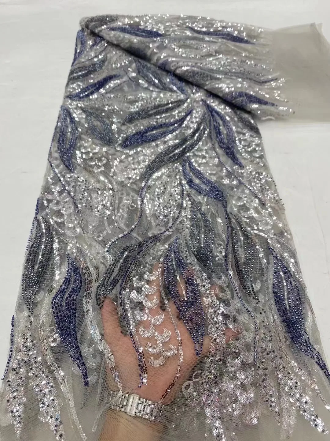 2024 High Quality African Sequins Tulle Embroidered Groom Lace Fabric Beaded Sequins Lace Fabric For Nigerian Wedding
2024 High Quality African Sequins Tulle Embroidered Groom Lace Fabric Beaded Sequins Lace Fabric For Nigerian Wedding