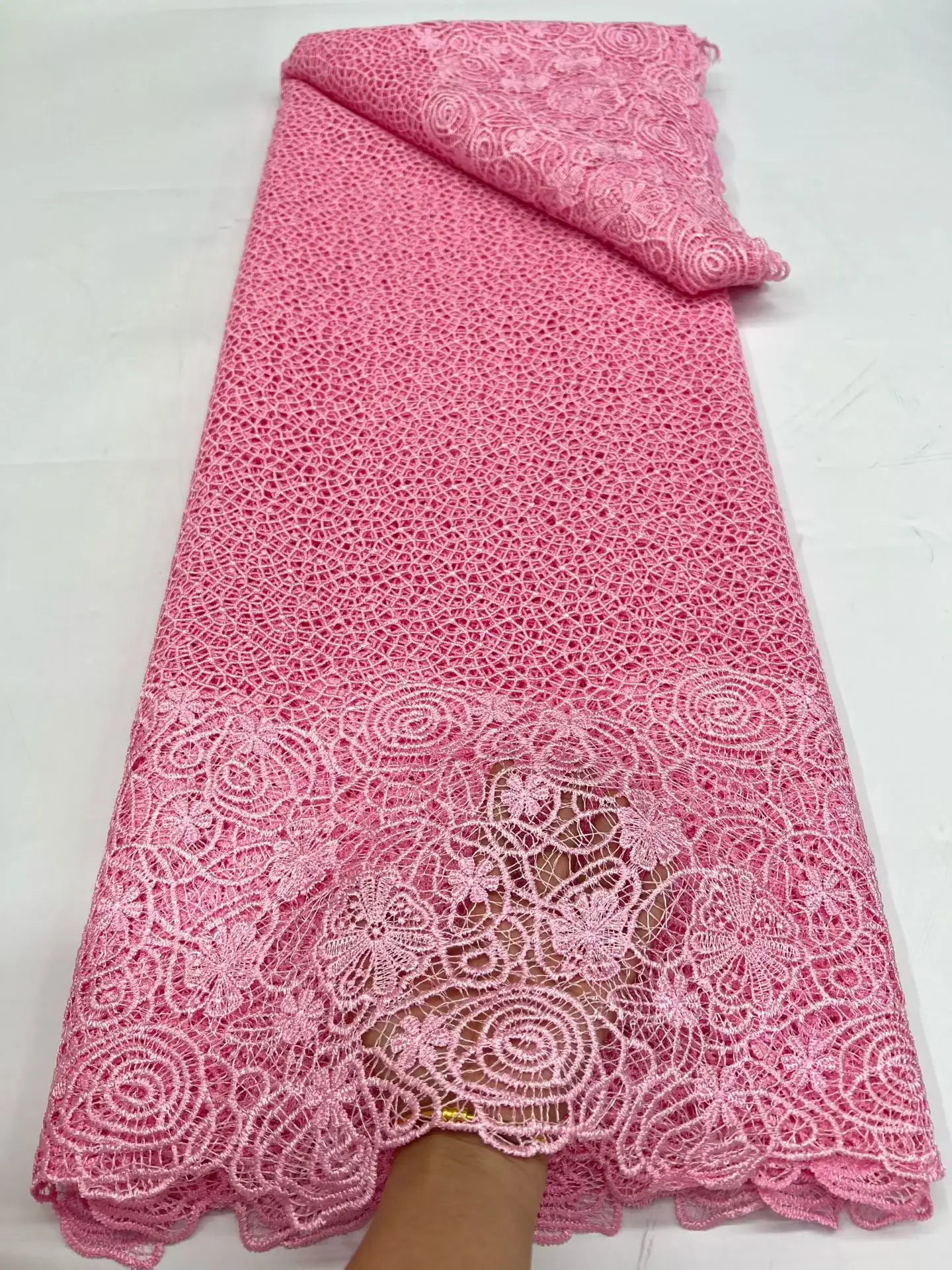 New arrival African Lace Fabric Embroidery 2026 High Quality Cord Guipure Lace Fabrics For Women Wedding Party Dress
New arrival African Lace Fabric Embroidery 2026 High Quality Cord Guipure Lace Fabrics For Women Wedding Party Dress