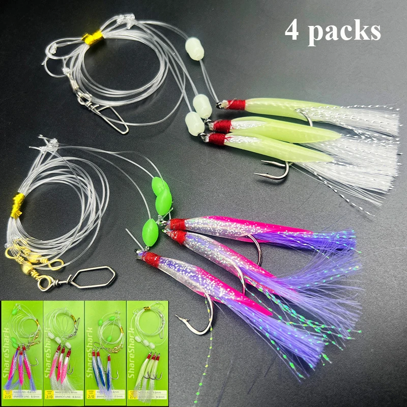 4Packs Cluster Soft Lure Glow Eel Sabiki Rigs String Hooks Lure Worm Fishes Squid Mackerel Scad Saltwater Pesca Fishing Tackle
4Packs Cluster Soft Lure Glow Eel Sabiki Rigs String Hooks Lure Worm Fishes Squid Mackerel Scad Saltwater Pesca Fishing Tackle