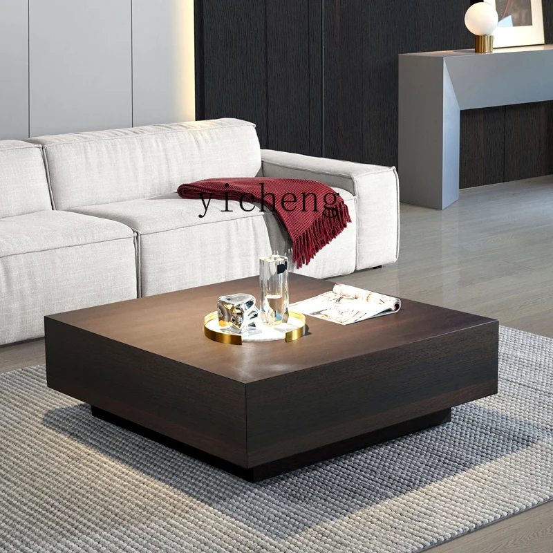 TQQ modern simple light luxury smoked wood square coffee table living room home creative minimalist small apartment
TQQ modern simple light luxury smoked wood square coffee table living room home creative minimalist small apartment